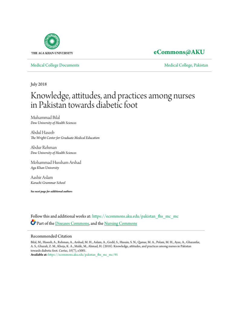 Knowledge Attitudes and Practices Among | PDF | Peripheral Neuropathy ...