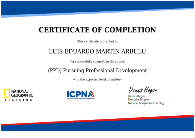 Certificate of Completion for PPD Course | PDF