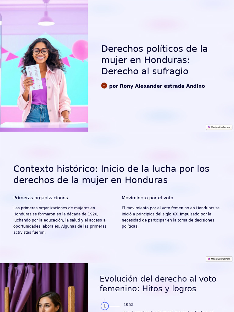 Derechos políticos de la mujer en Honduras | PDF | Mujer | Sufragio de ...