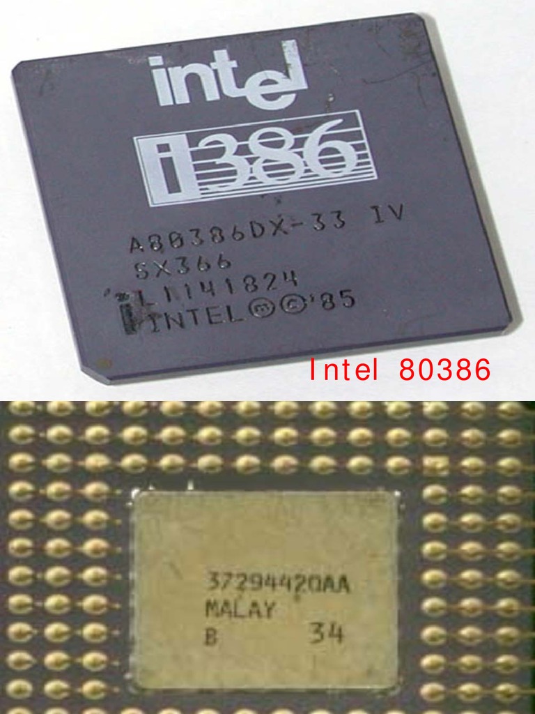 Intel 80386 Processor Features Overview | PDF | Computers
