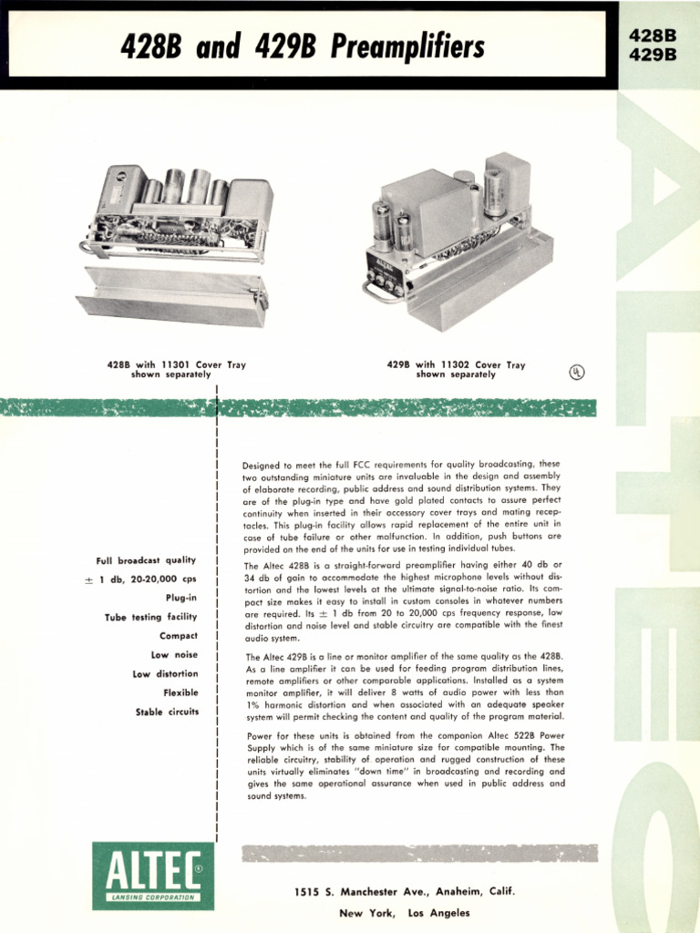 Altec 428B 429B | PDF