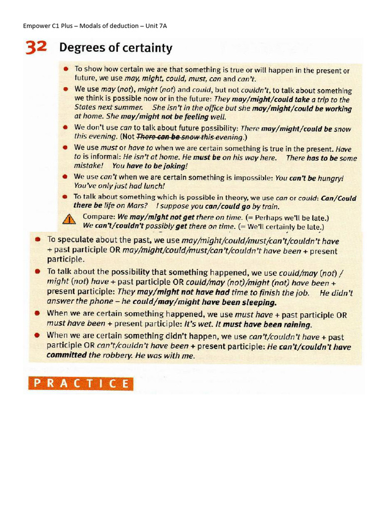 Empower C1 Plus Unit 7A Answer Key | PDF