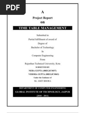 Time Table