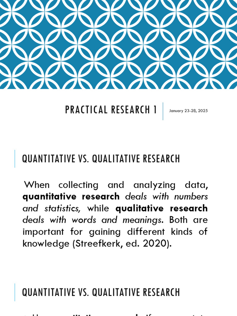 Practical Research 1 - 2nd Topic | PDF | Qualitative Research ...