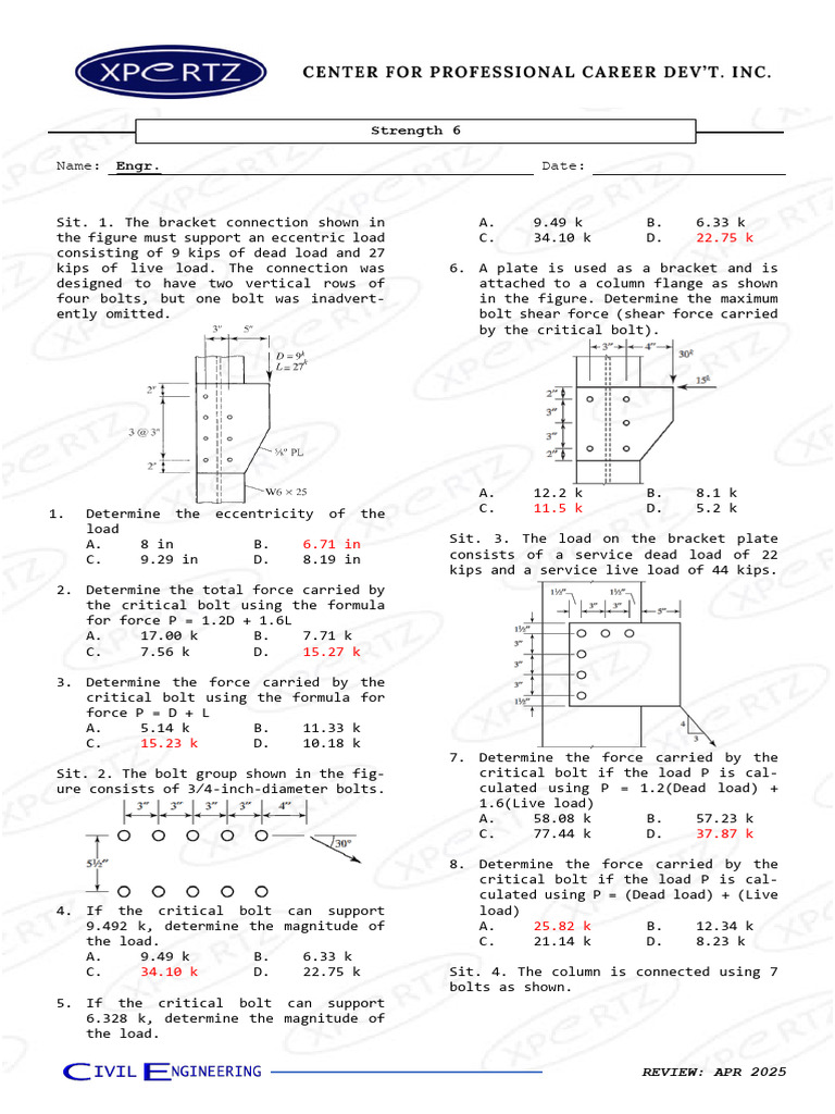 Critical Bolt Load Calculations Guide | PDF | Stress (Mechanics) | Beam ...