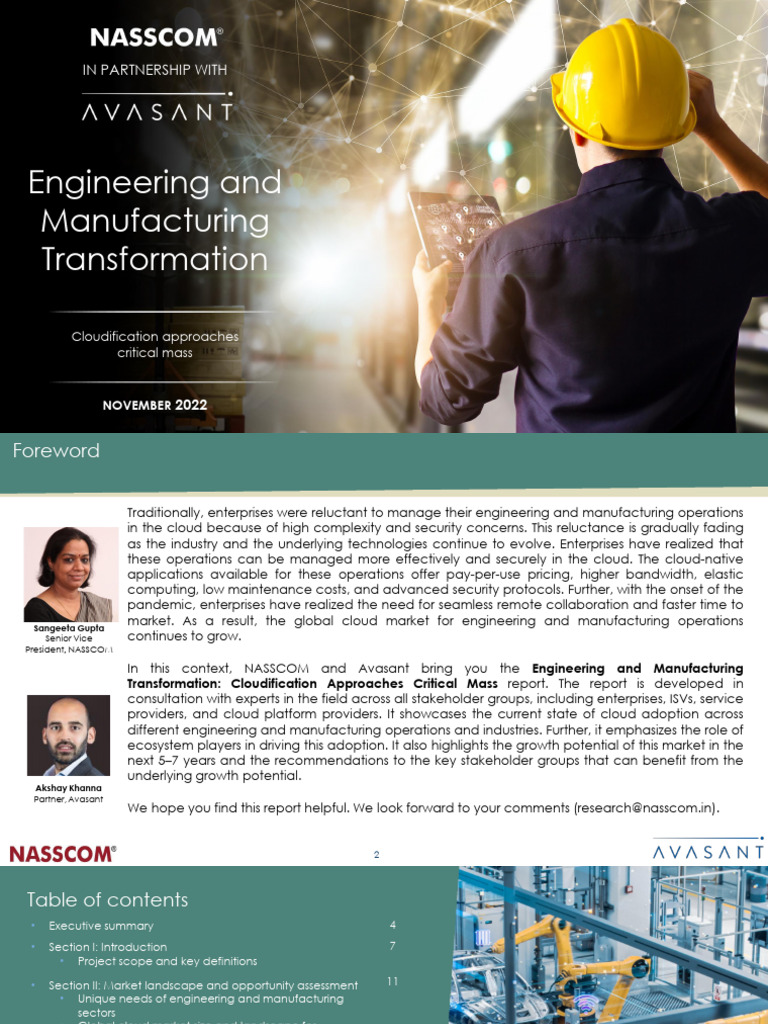 Cloud Adoption in Engineering & Manufacturing | PDF | Cloud Computing ...