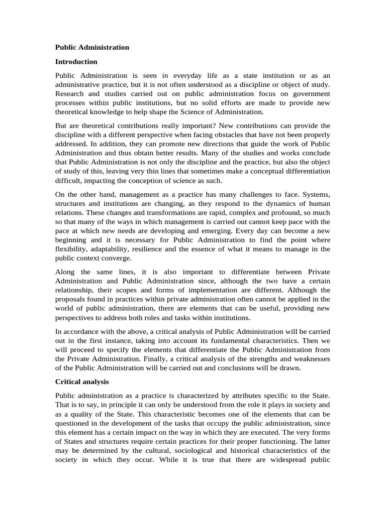 Understanding Public Administration Dynamics | PDF | Institution ...