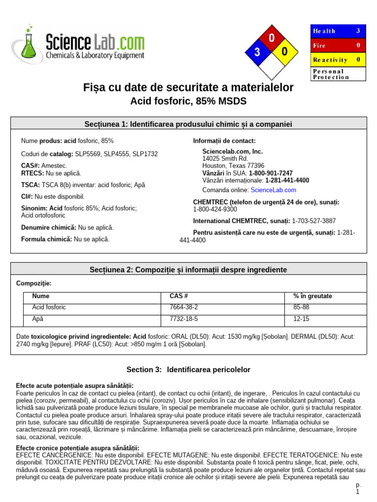 Acid Fosforic | PDF