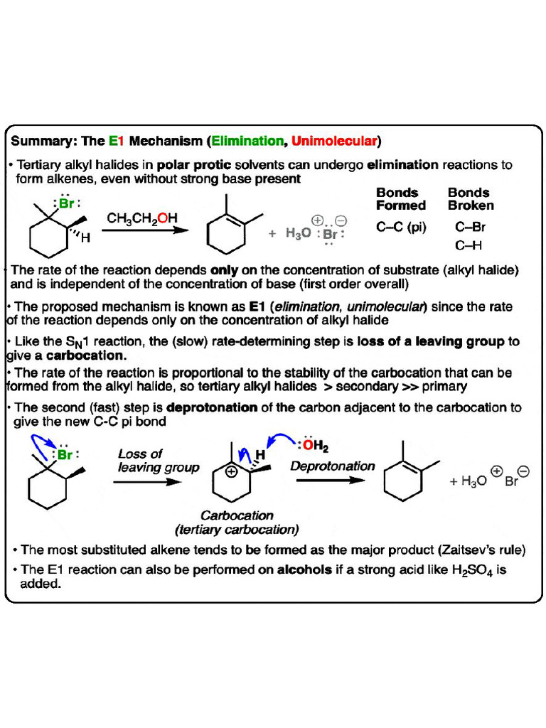H&H Lect04 Elimination Reaction | PDF