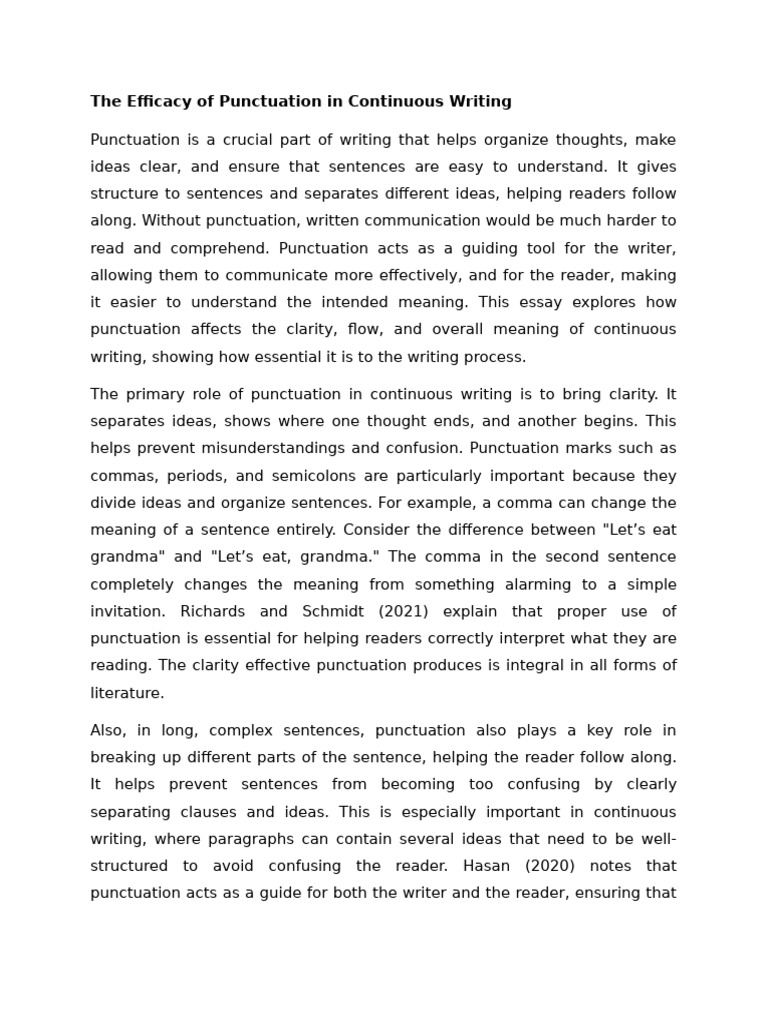 Importance of Punctuation in Writing | PDF | Punctuation | Ellipsis