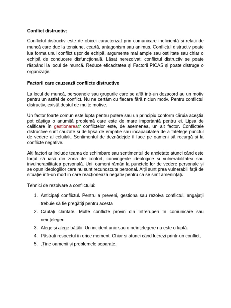 Conflict Destructiv | PDF