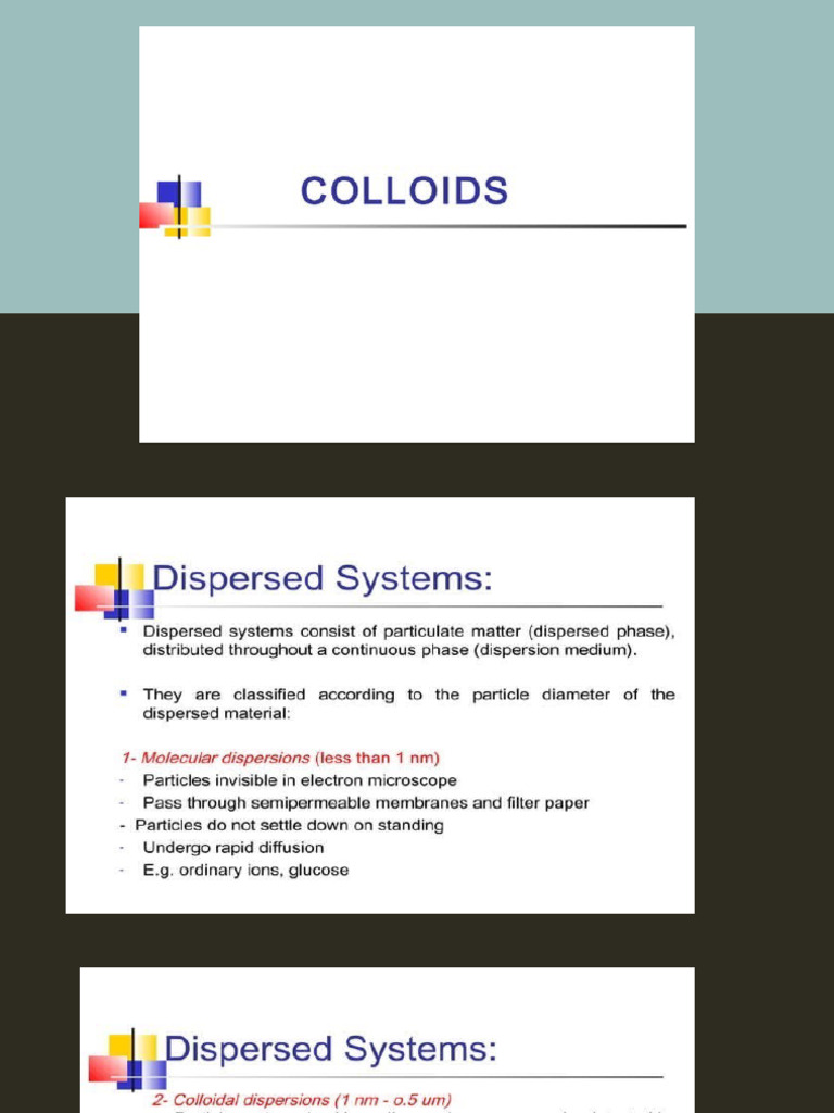 Colloids (1) (Read Only) | PDF
