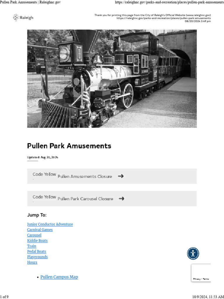 Pullen Park Family Fun Guide | PDF