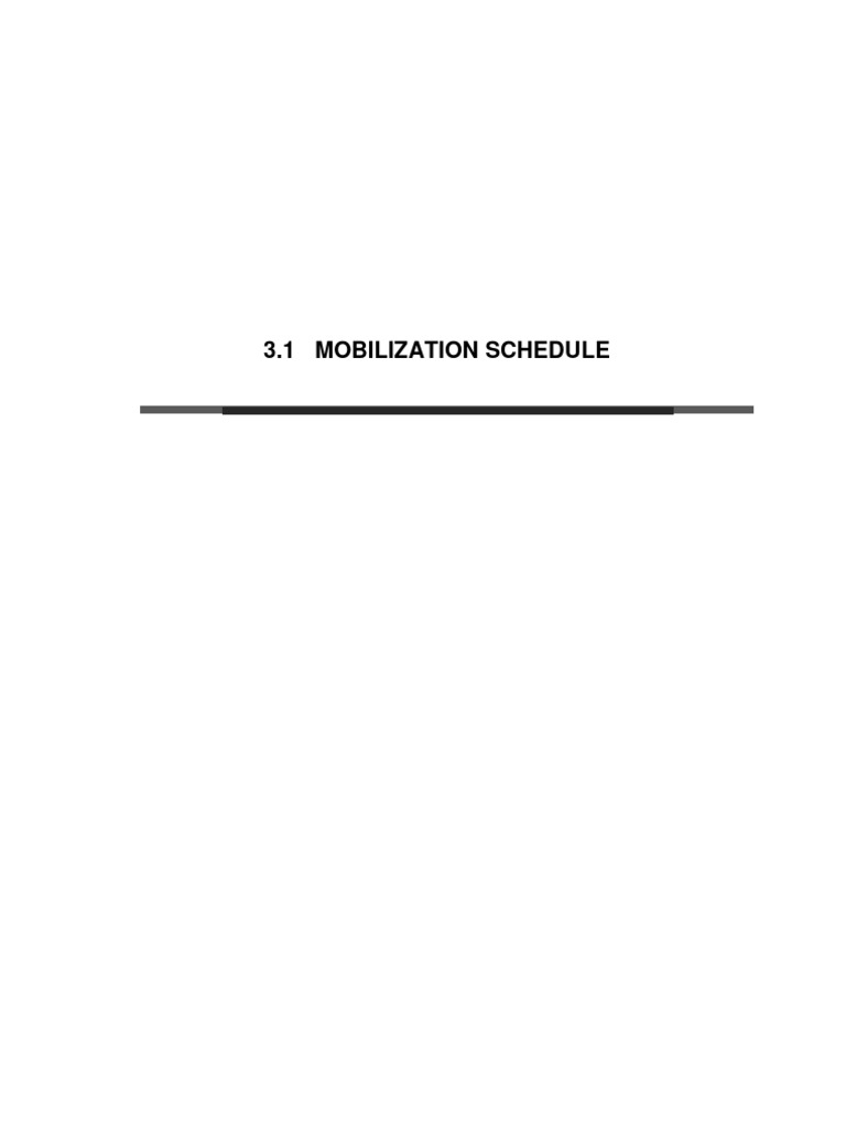 Construction Mobilization and Schedule | PDF