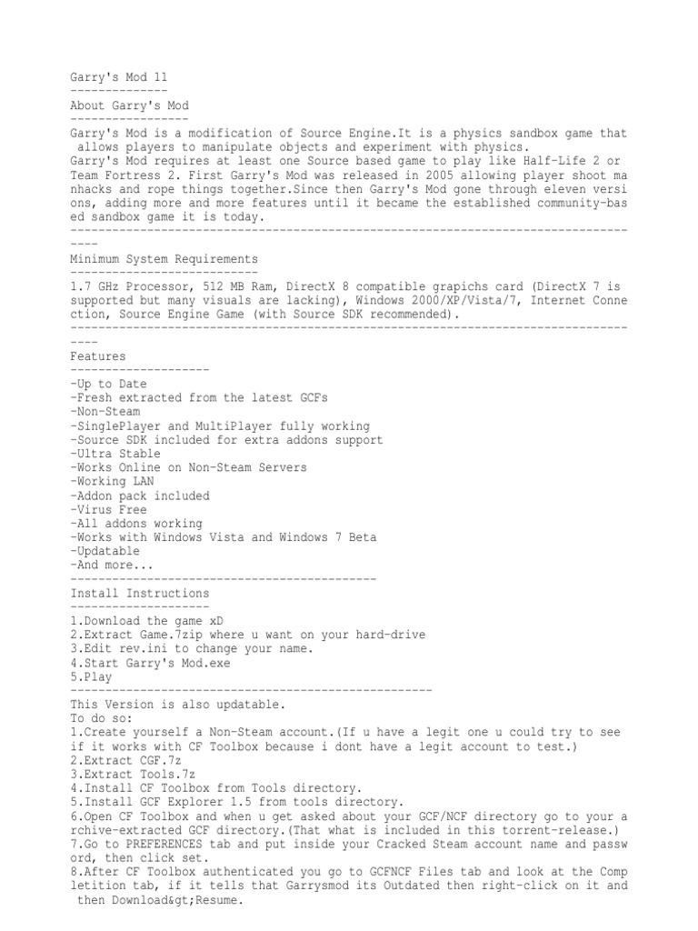 Gmod 11 | PDF