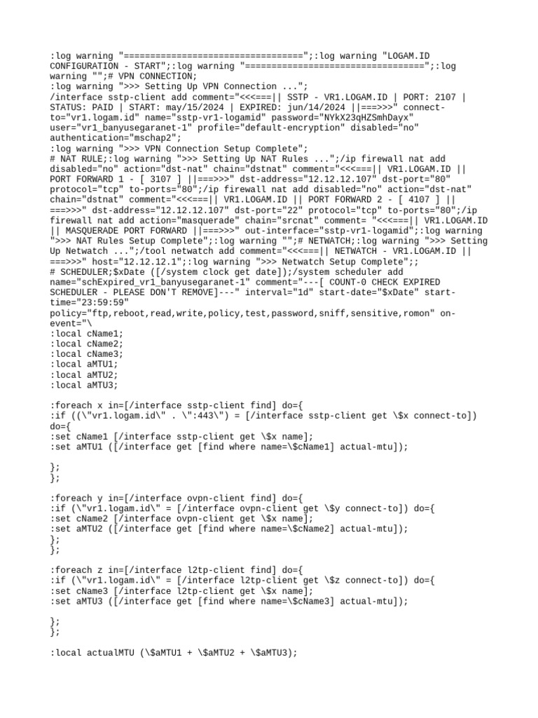 Logam.ID VPN and NAT Configuration | PDF | Firewall (Computing ...