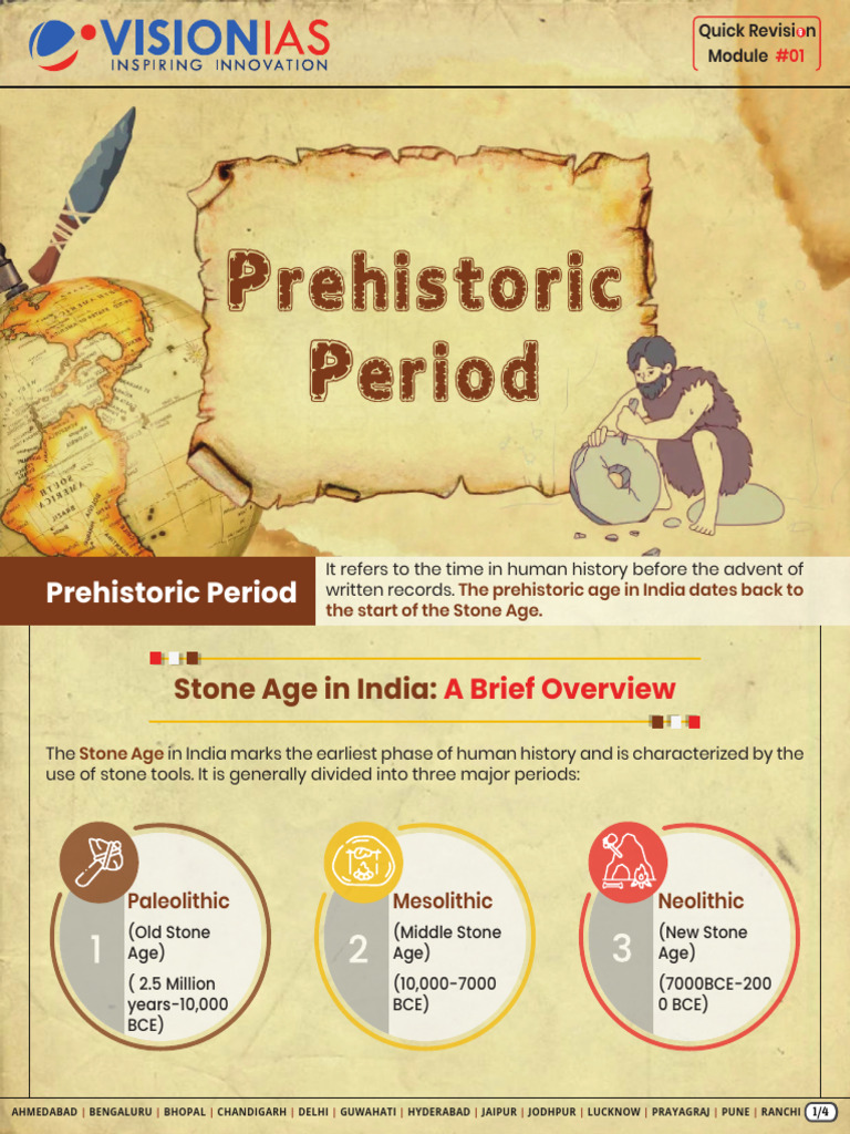 Overview of India's Stone Age Period | PDF | Stone Age | Paleolithic