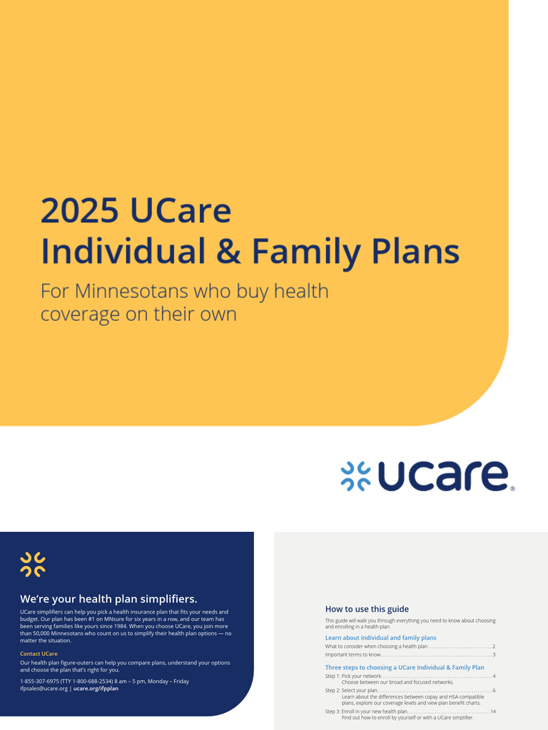 UCare Individual & Family Plans 2025 | PDF | Health Savings Account ...