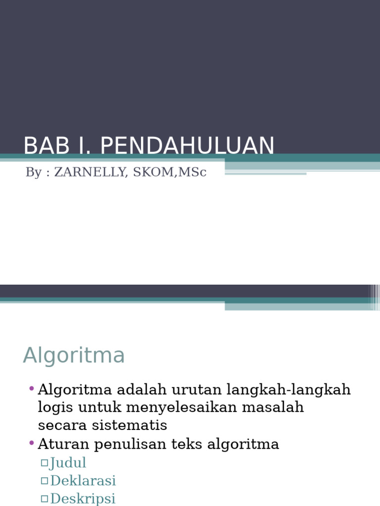 Bab 1 Pengertian Algoritma Autosaved | PDF