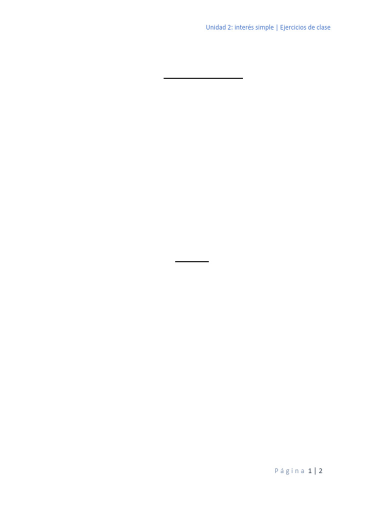 Ejercicios de Interés Simple y Tiempo | PDF