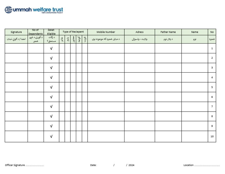 Beneficiary List - Winter AId Packs 2024 | PDF