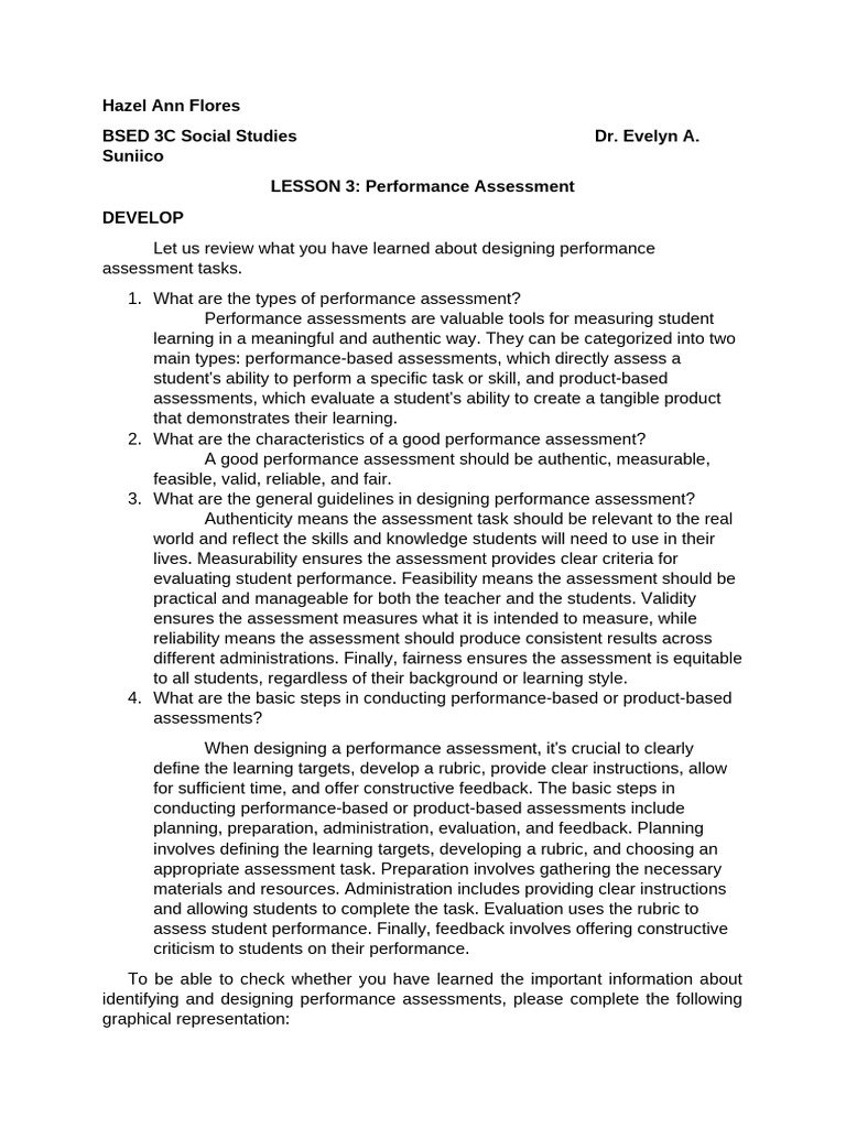 Designing Effective Performance Assessments | PDF | Educational ...