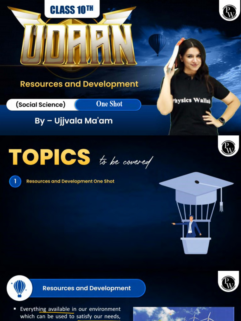 Geography - Resources and Development - Class Notes - Class 10th One ...