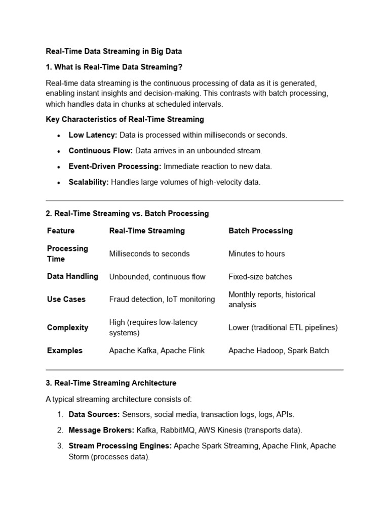 Real-Time Streaming for Tech Pros | PDF | Apache Spark | Information ...