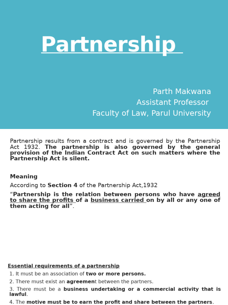 Partnership | PDF | Partnership | Limited Partnership