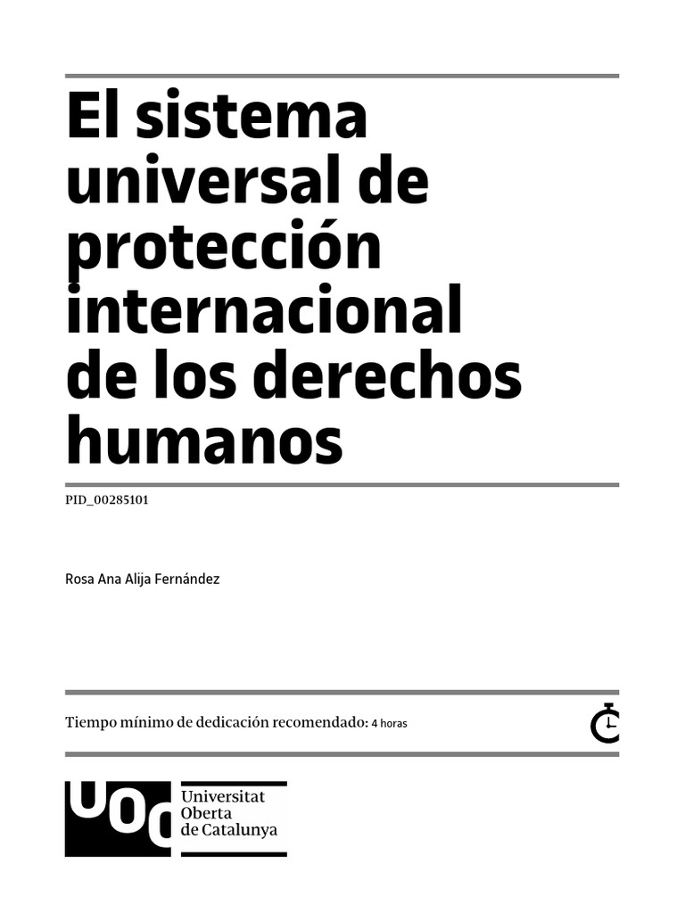Sistema Universal de Derechos Humanos | PDF | Naciones Unidas ...