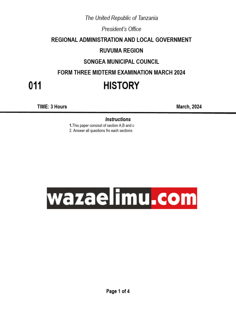 F3 HISTORY MIDTERM SMC - Docx-1 | PDF | East Africa | Africa