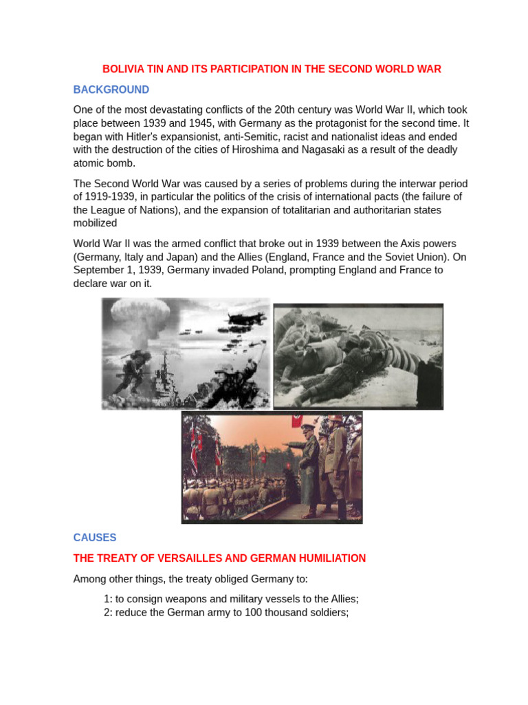 Bolivia's Tin Role in WWII | PDF | Cold War | World War II