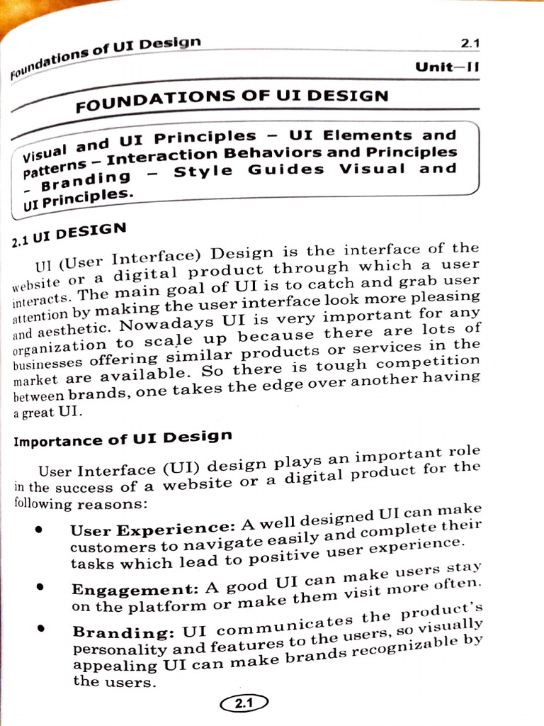 Ui and Ux Design Unit-2 | PDF