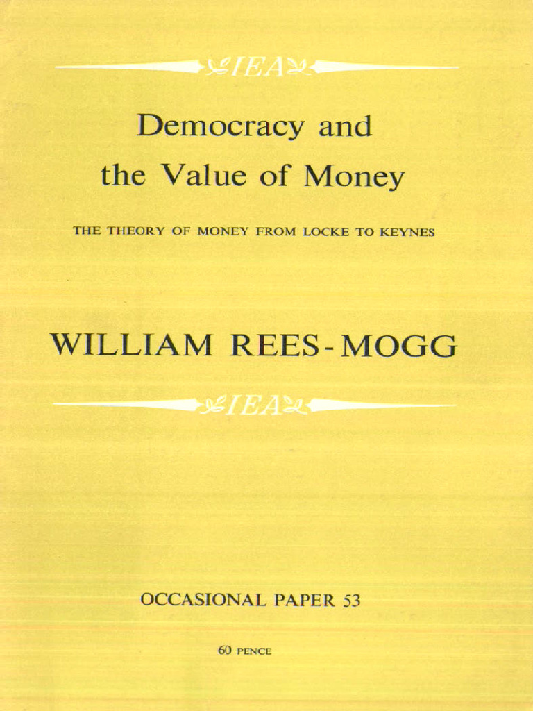 Democracy and The Value of Money | PDF