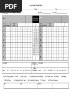 Volleyball Score Sheet Template | PDF | Volleyball | Referee