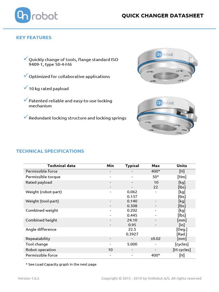 Quick Changer Datasheet | PDF