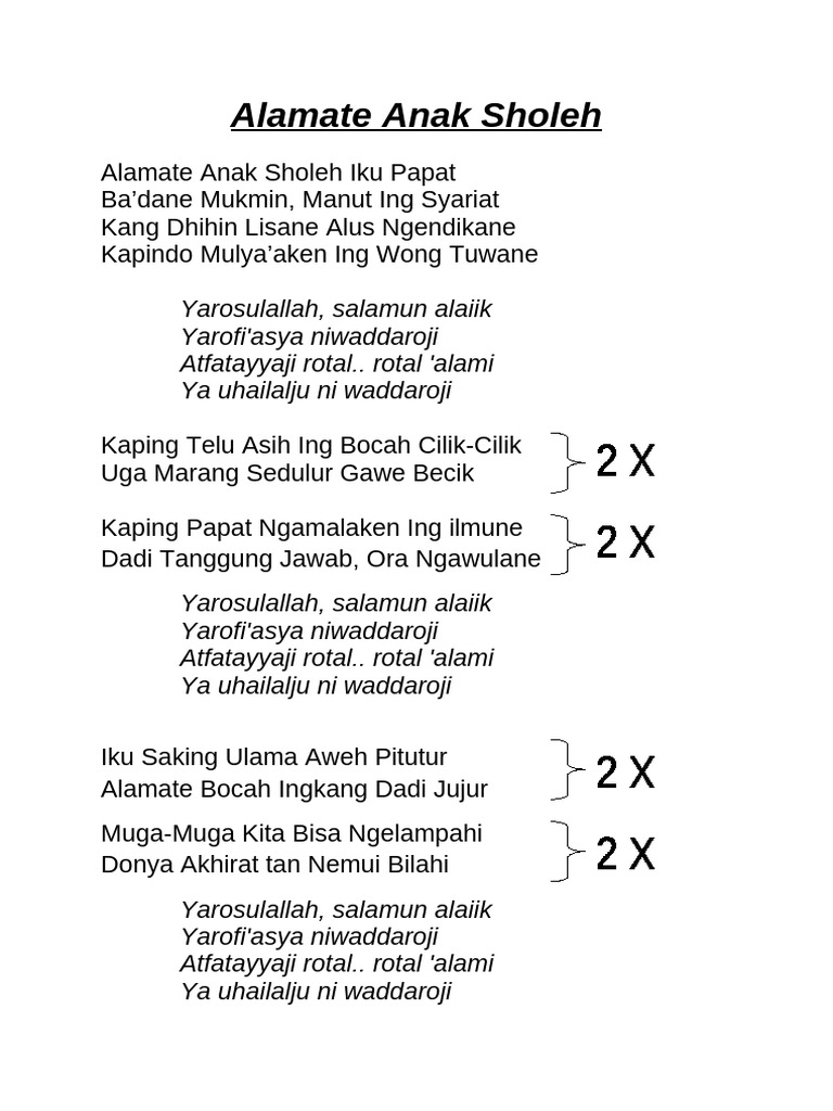 Alamate Anak Sholeh | PDF