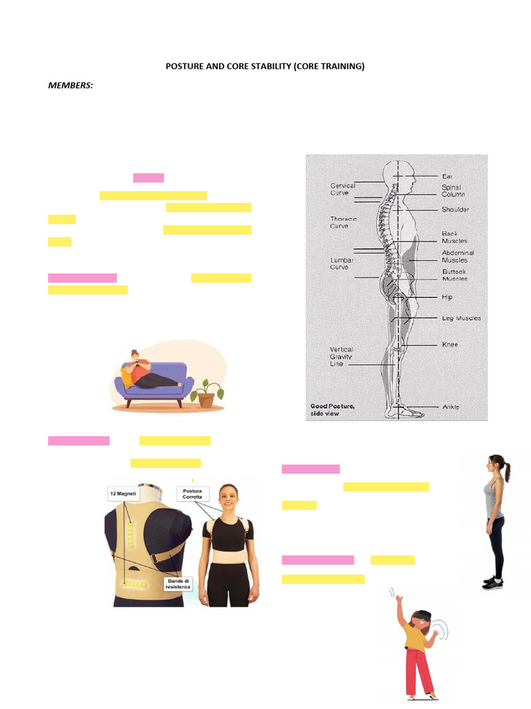 Improve Posture & Core Stability Tips | PDF | Physical Fitness ...
