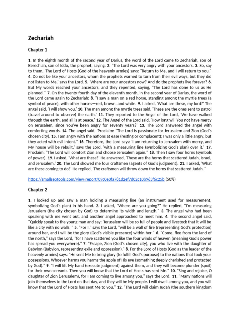 Zechariah: Prophecies and Visions Explained | PDF | Philistines | Satan