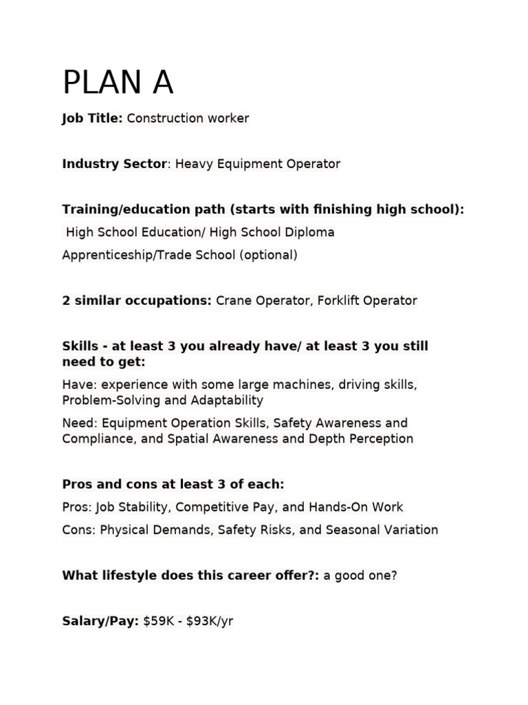 Plan A or Plan B | PDF