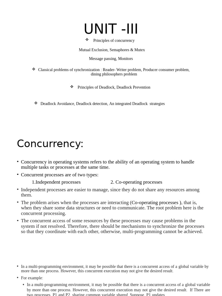 Concurrency and Synchronization Concepts | PDF | Computer Architecture ...