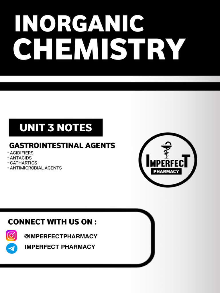 UNIT 3 Inorganic Chemistry (Imperfectpharmacy) | PDF