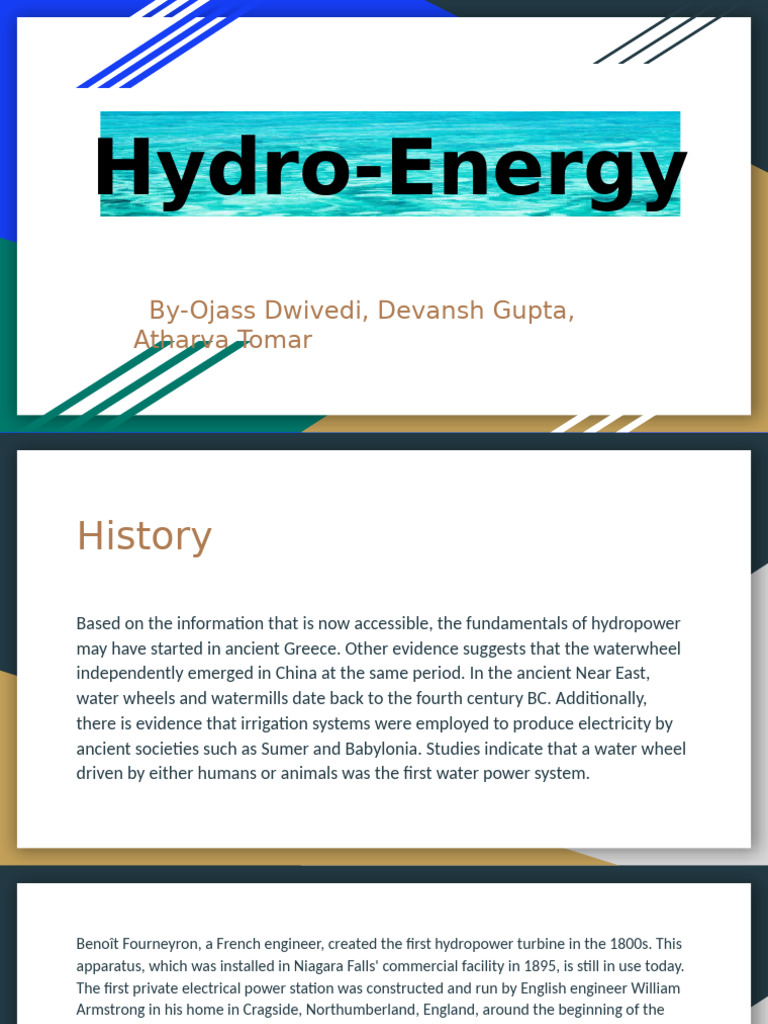 Ojass Dwivedi - Hydro-Energy | PDF | Hydroelectricity | Hydropower
