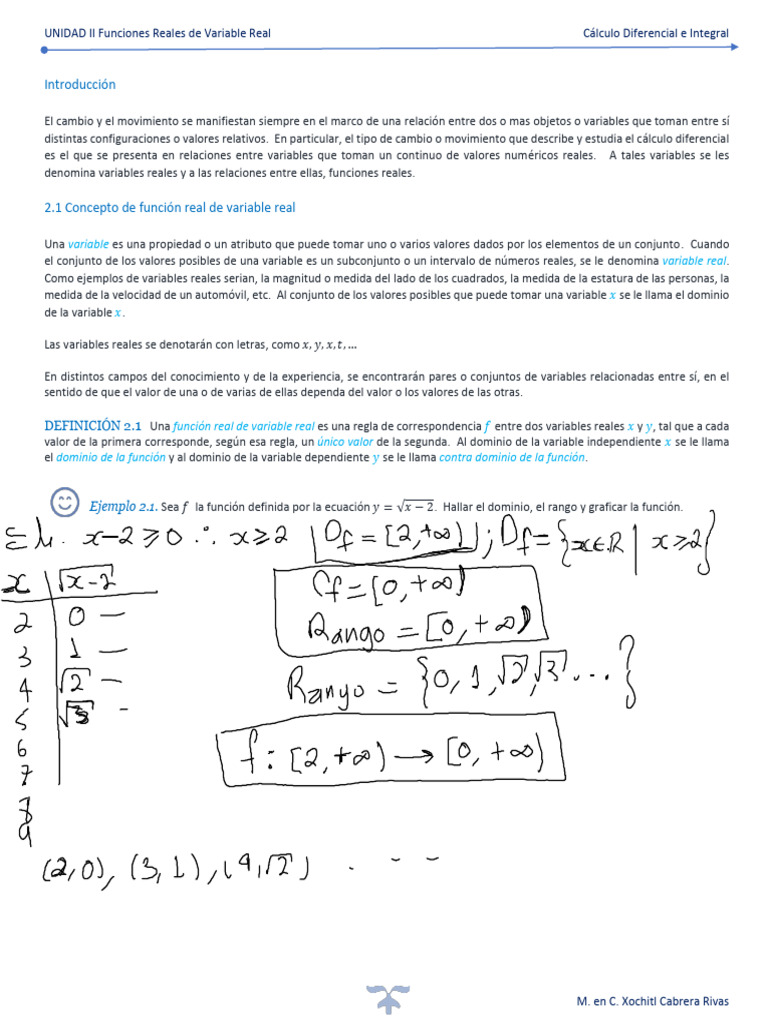 Funciones Reales de Variable Real | PDF | Función (Matemáticas ...