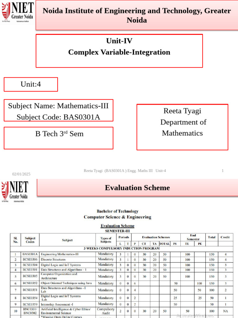 Complex Variable Integration Overview | PDF | Equations | Complex Analysis