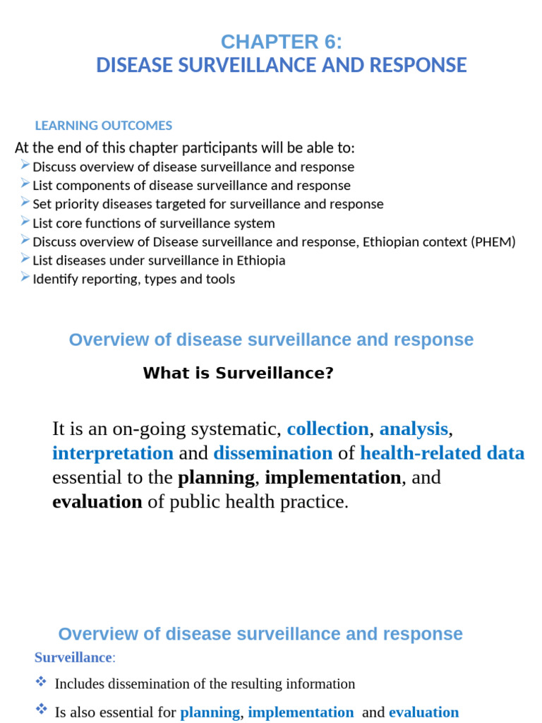 Disease Surveillance in Ethiopia | PDF | Public Health | Eradication Of ...