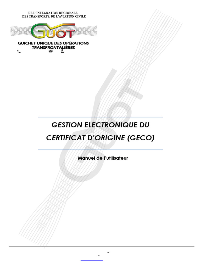 Gestion Électronique du Certificat d'Origine | PDF | Visa (Document)