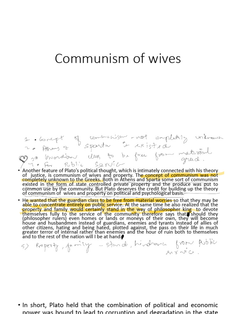 Plato's Communism of Wives and Property | PDF | Property | Communism