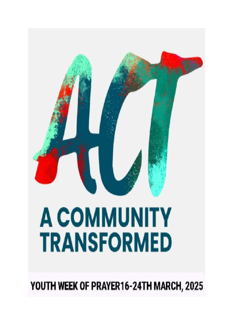 2025 Youth Week of Prayer PDF Jesus Ministry Of Jesus