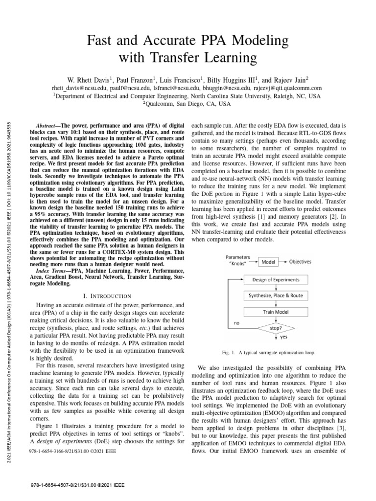 Fast PPA Modeling with Transfer Learning | PDF | Machine Learning ...